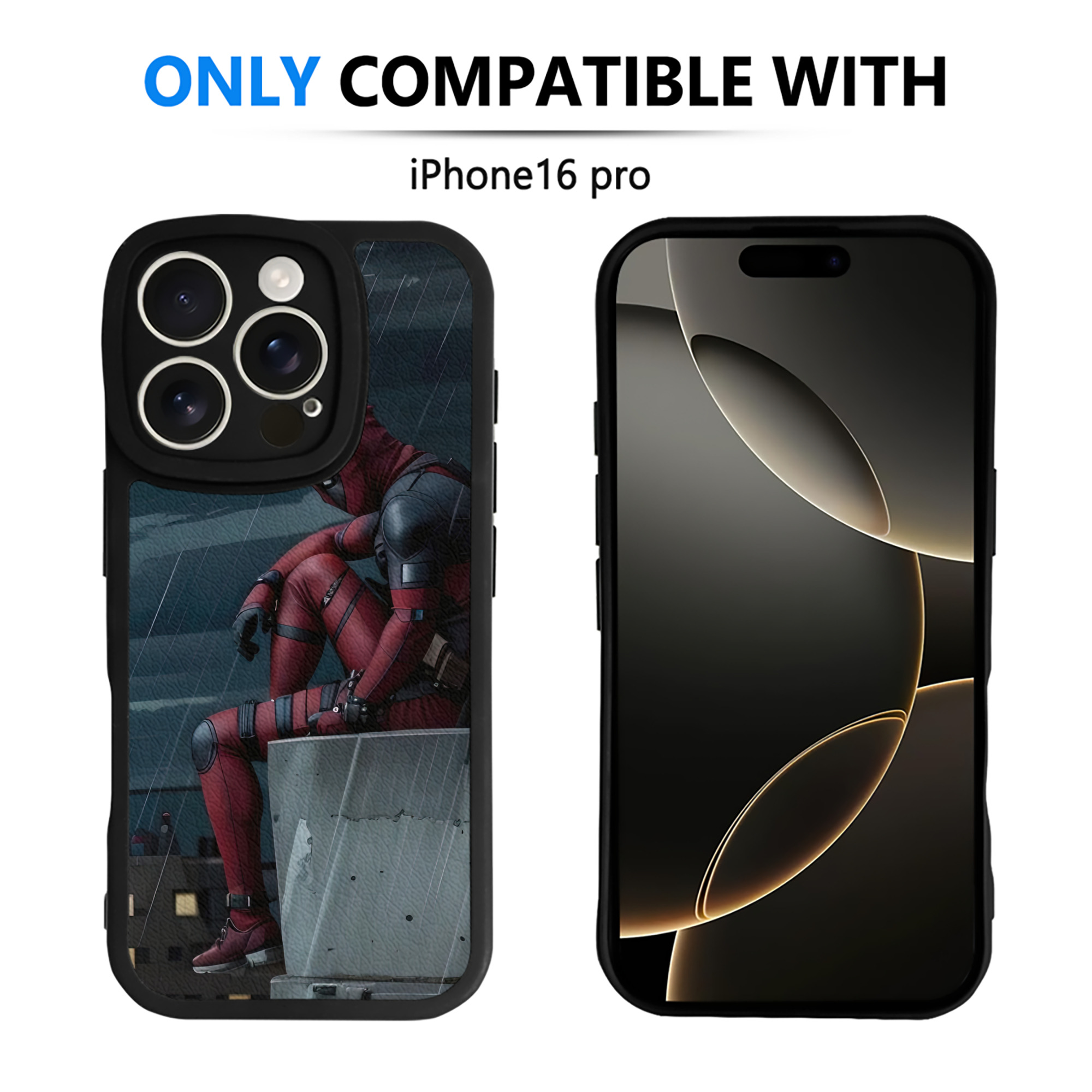 （画像用） Deadpool デッドプール 【iPhone 16シリーズ対応】シリコンスマホケース（レザー調） 材質：シリコン